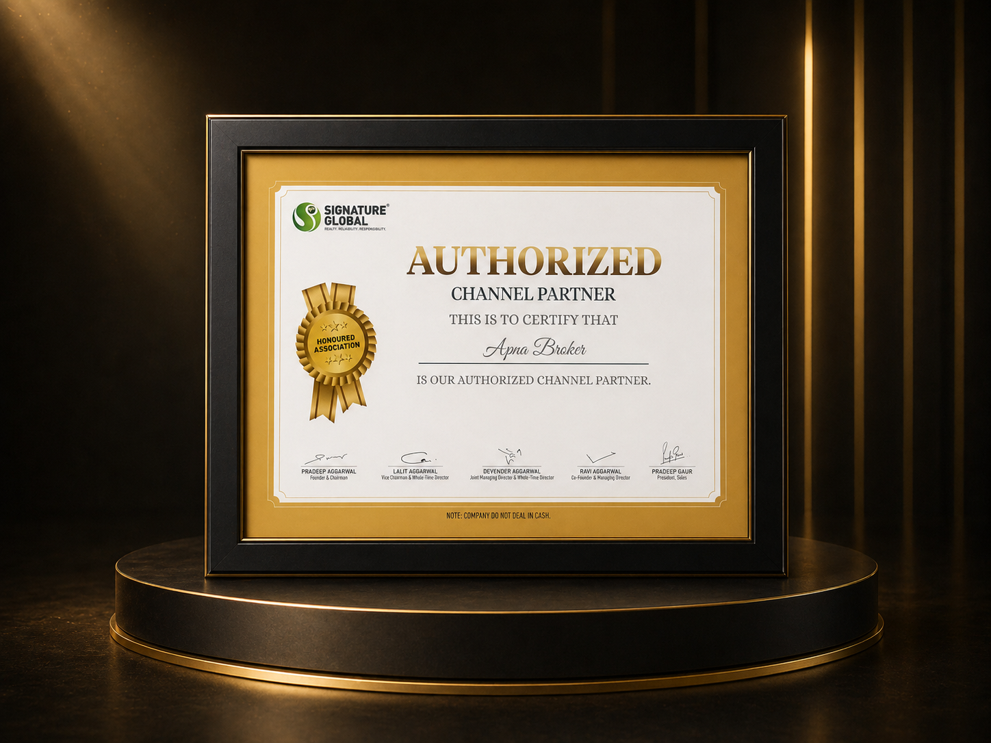Authorized Channel Partner Certificate