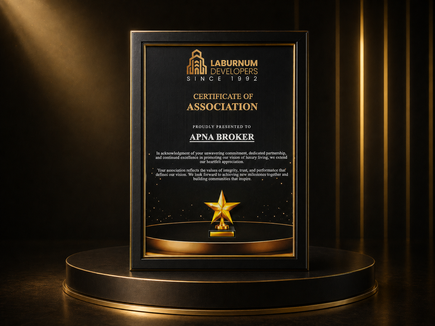 Laburnum Developers Certificate of Association