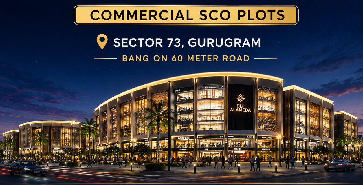 DLF SCO Plots Sector 73 Gurgaon at DLF Alameda Central offering premium Shop Cum Office commercial plots on SPR Road.